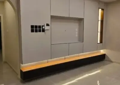 ديكورات شاشات خشبية بسيطة في حي دار البيضاء بالرياض 